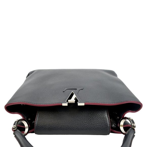 LOUIS VUITTON  Capucines Taurillon Leather Satchel Bag Black - Picture 4 of 12